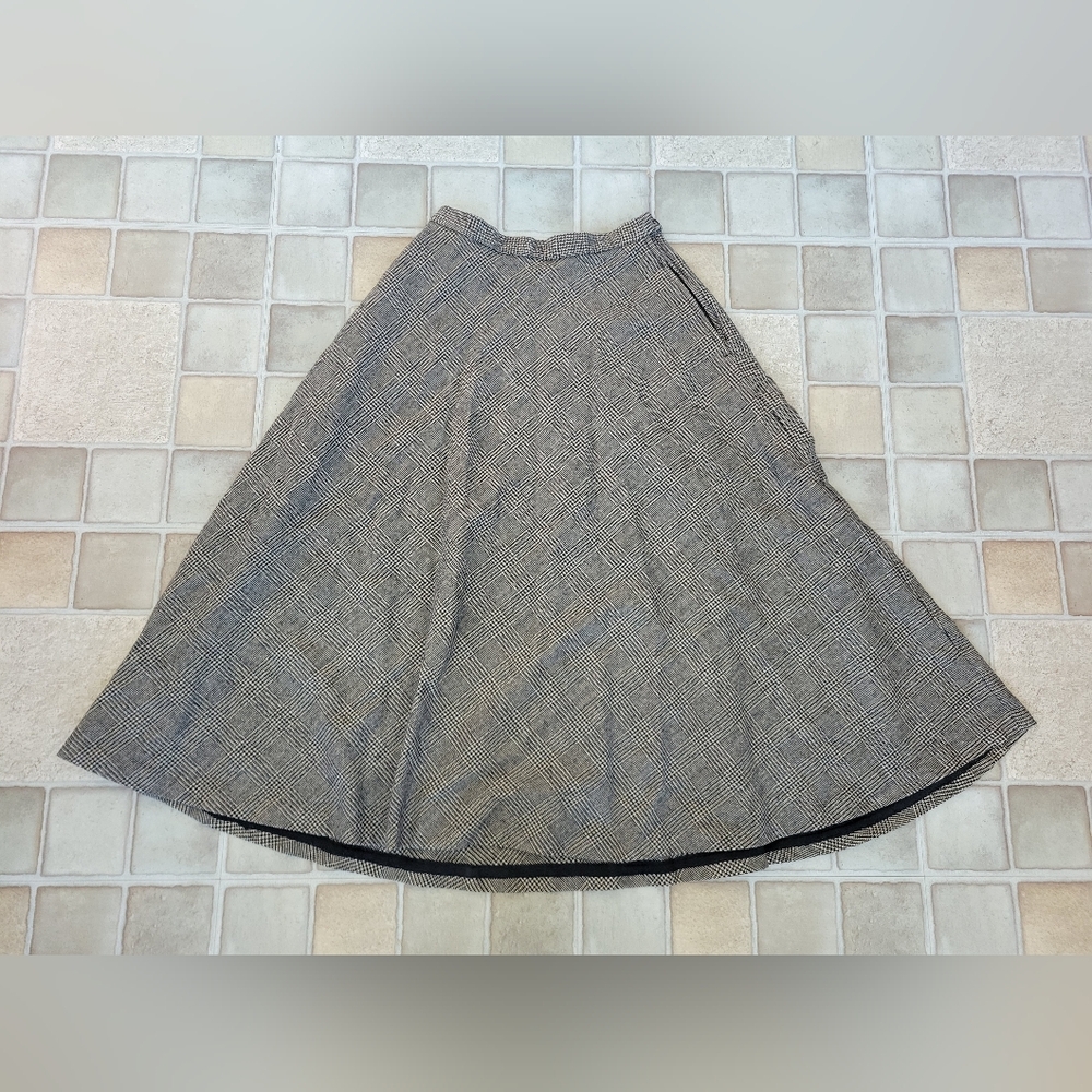 Vintage Mark Shale Wool Skirt With Pockets Size 8